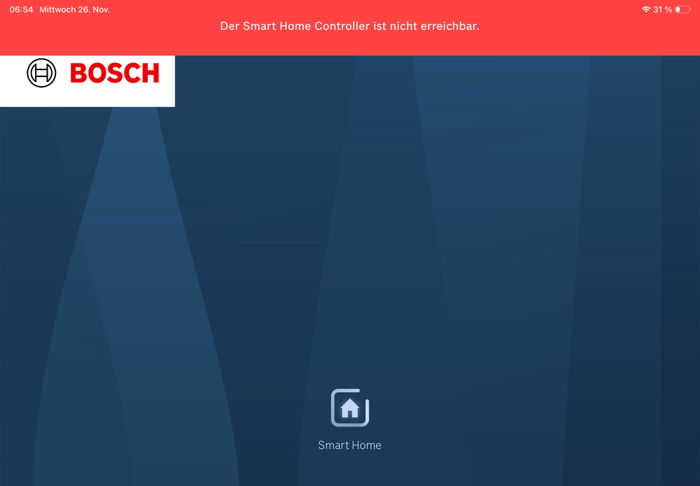 Fehlermeldung in der App