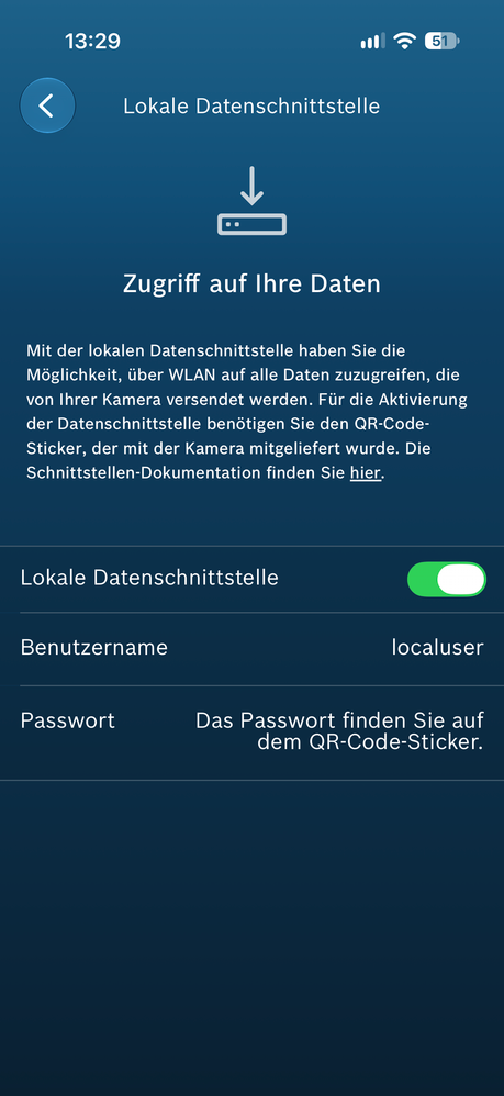 Lokale Datenschnittstelle