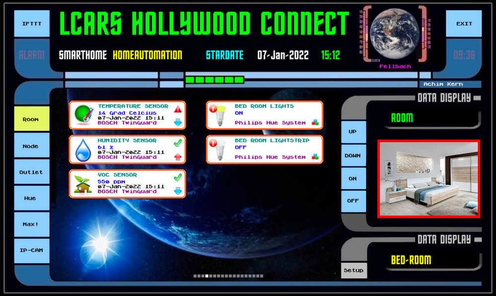 LCARS SmartHome Applikation