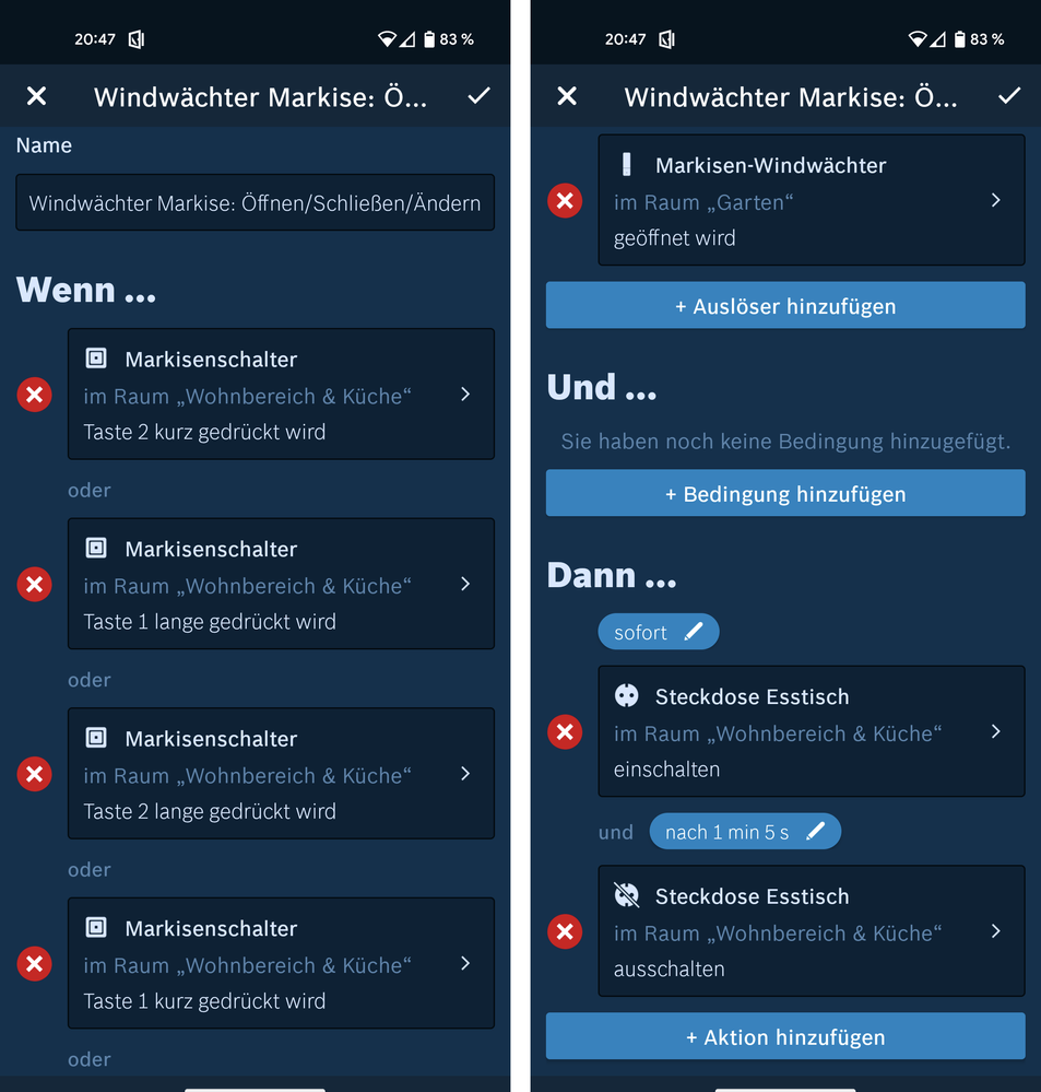 Öffnen / Schließen / Verfahren