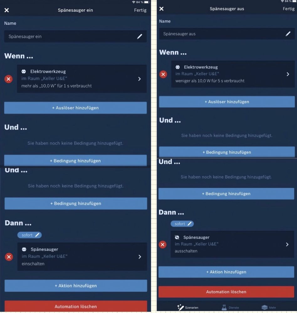 Späneabsaugung steuern