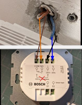 Anschluss Thermostat