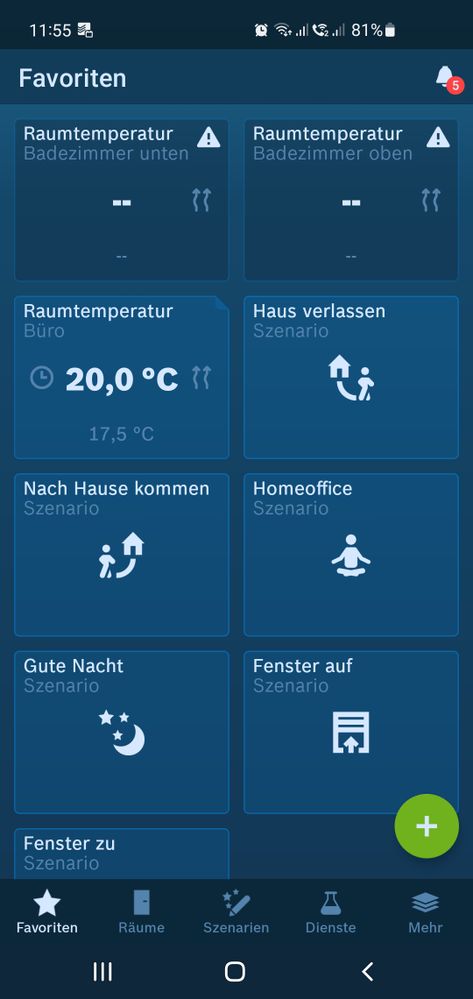 Nicht ansprechbare Thermostate in Bosch App
